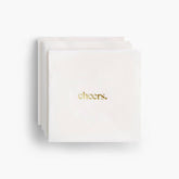 Cheers Gold Foil Cocktail Napkins